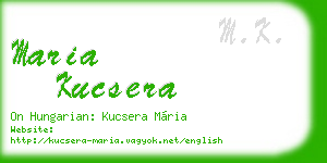 maria kucsera business card